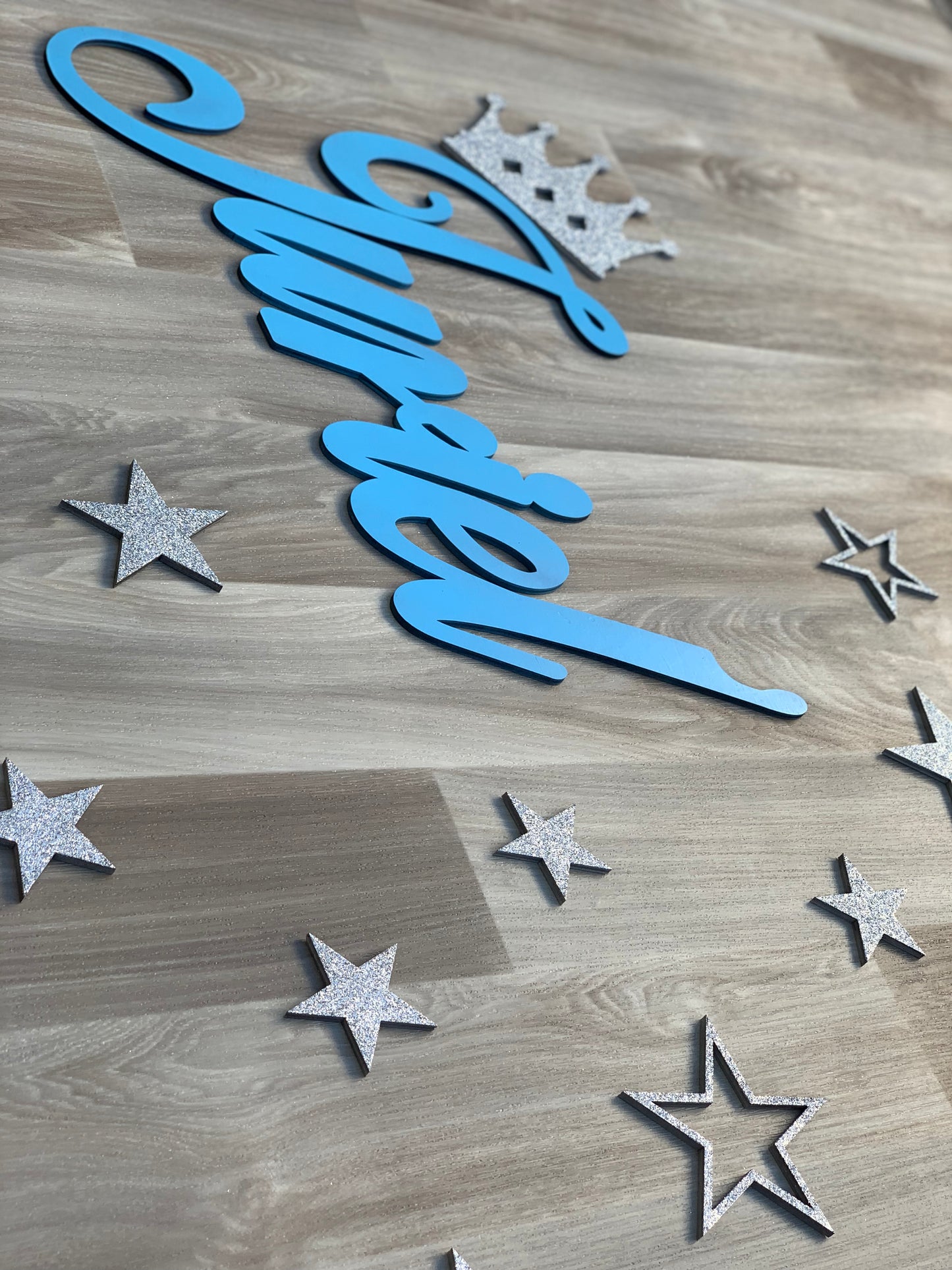 Prince and princess name sign with stars and crown - Creationsbyjnii